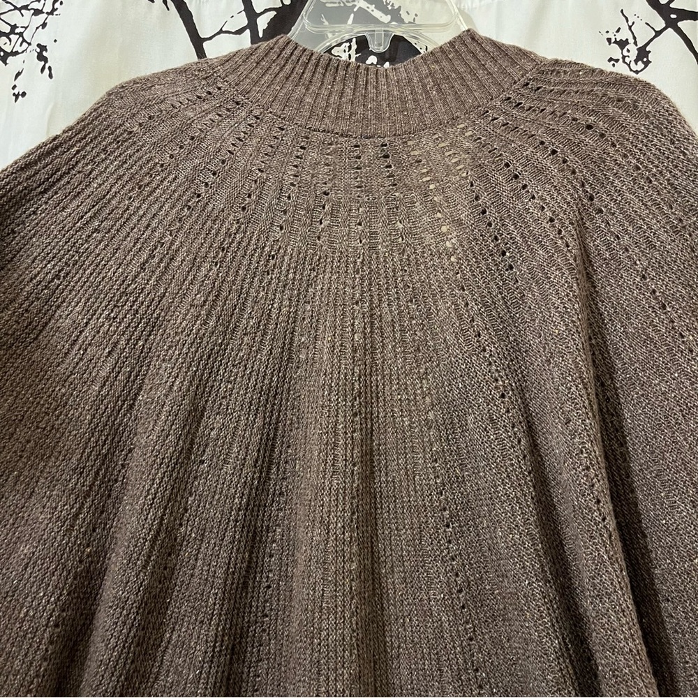 Moth Cardigan Sweater Wide Bell Sleeves 2 Button Closure Boho Festival Brown XL - Picture 10 of 12
